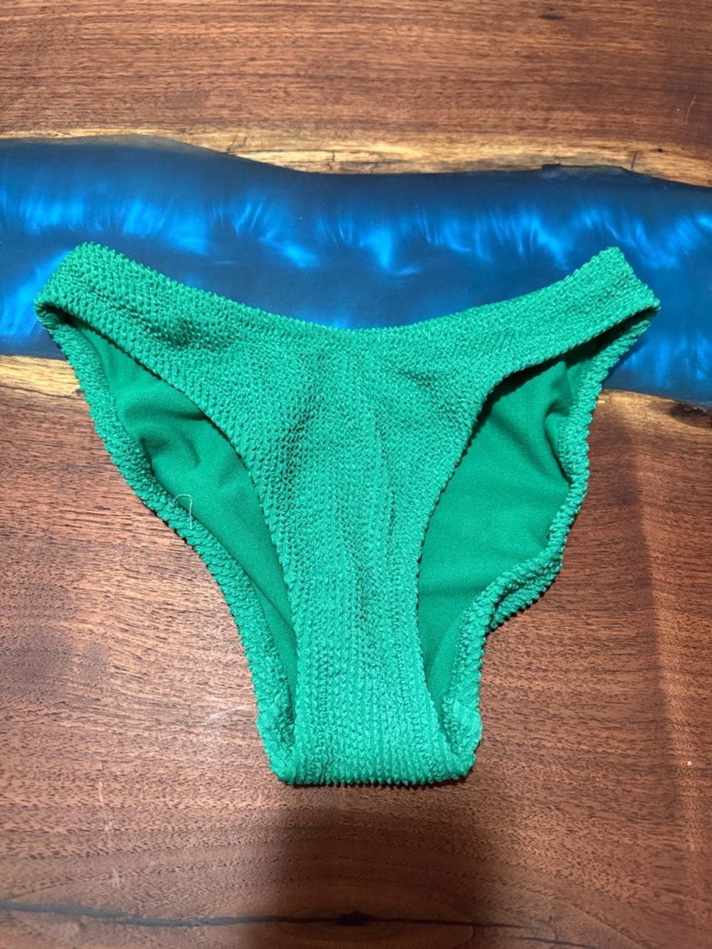 Shade & Shore Green Textured Bikini Bottom
